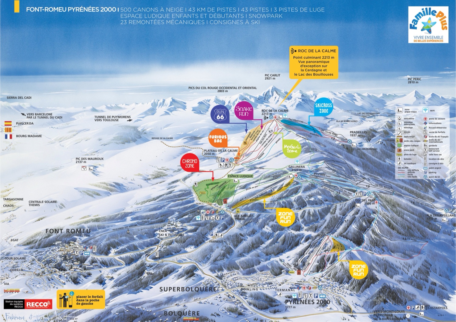 Plano de pistas de Font-Romeu