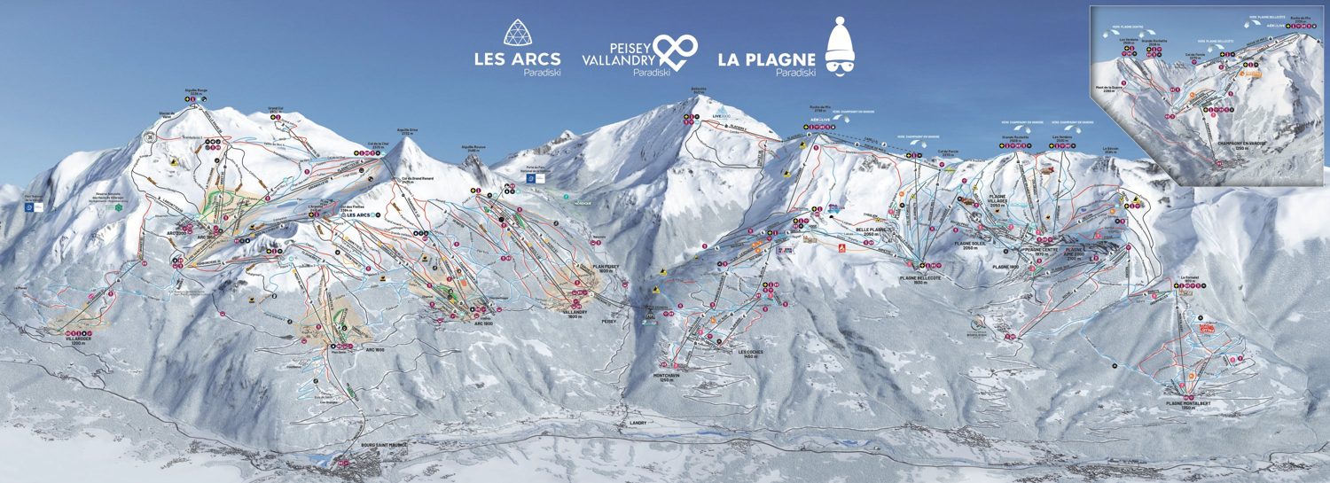 Mappa delle piste di Paradiski