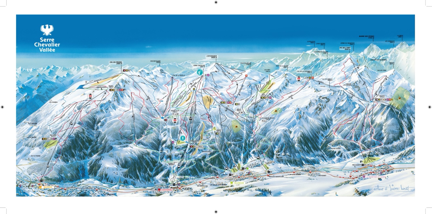 Plano de pistas de Serre Chevalier