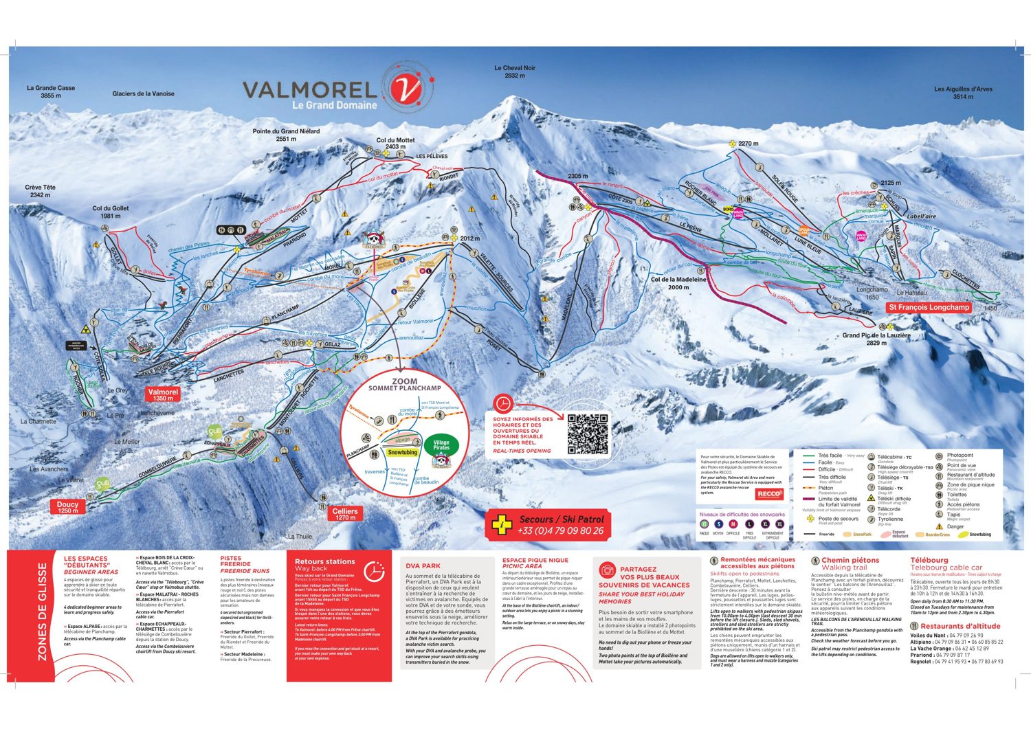 Plànol de pistes de Valmorel